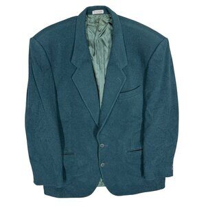 Tip Top Club International Wool Cashmere Blazer Green Sport Coat 44R